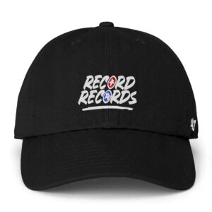 Record Records Embroidered Dad Hat — Retro Vinyl Logo Cap